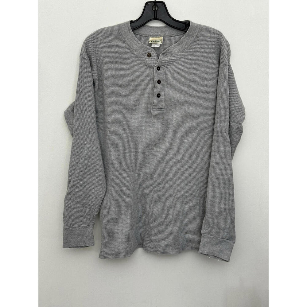 Vintage Made in USA LL Bean Waffle Henley Men’s Small